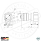 Preview: Steckverbinder 1/4" - 7/16-24" IG Zeichnung