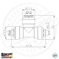 Preview: T - Fitting Adapter Connector 1/4 "Thread x 5/16" x 1/4"  draw