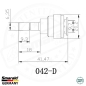 Preview: Fitting Adapter Verbindungsstück 3/8" Zoll  Zeichnung
