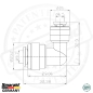 Preview: L - Fitting Adapter Verbindungsstück 1/4" - 3/8" Zoll Zeichnung