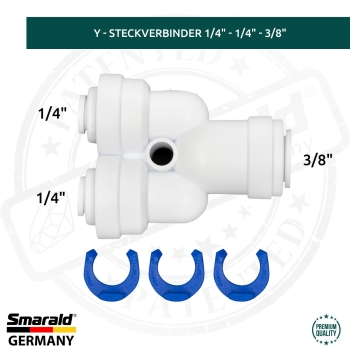 Y fitting adapter connector 3/8 inch thread × 1/4 inch