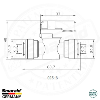 Stopcock 3/8 inch x 3/8 inch draw