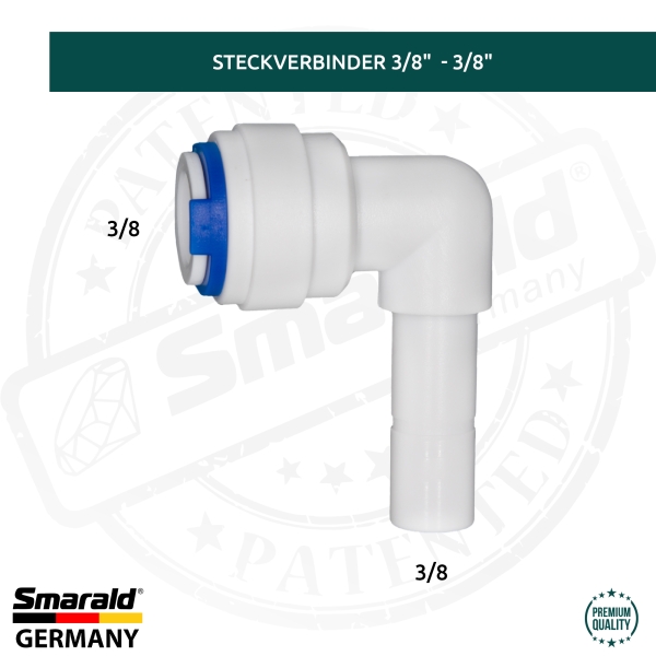 L -Fitting Adapter Connector 3/8" - 3/8"