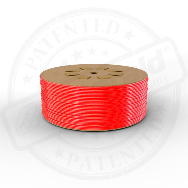 Roll of red  1/4 inch PE tube – food-grade, for water filters and RO systems