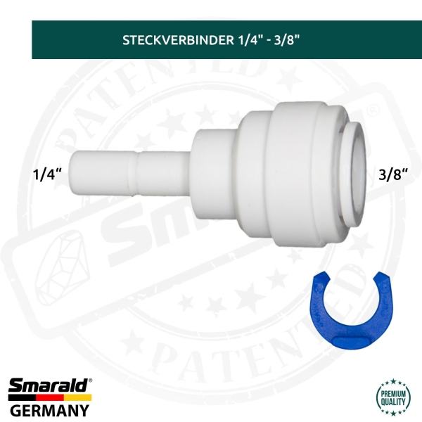 Fitting Adapter Verbindungsstück 1/4"- 3/8" Zoll -