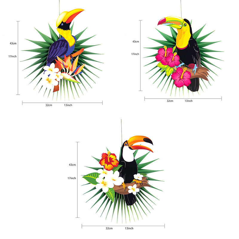 Folienballon XXL Flamingo, Palme oder Tukan