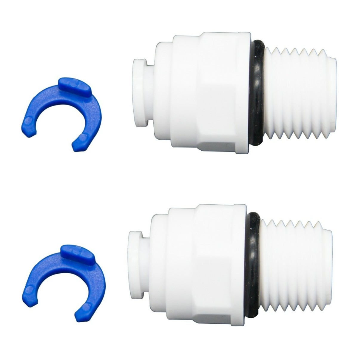 Gewinde-Fittings 1/4" AG × Quick&Easy 6,5 mm – 2er-Set