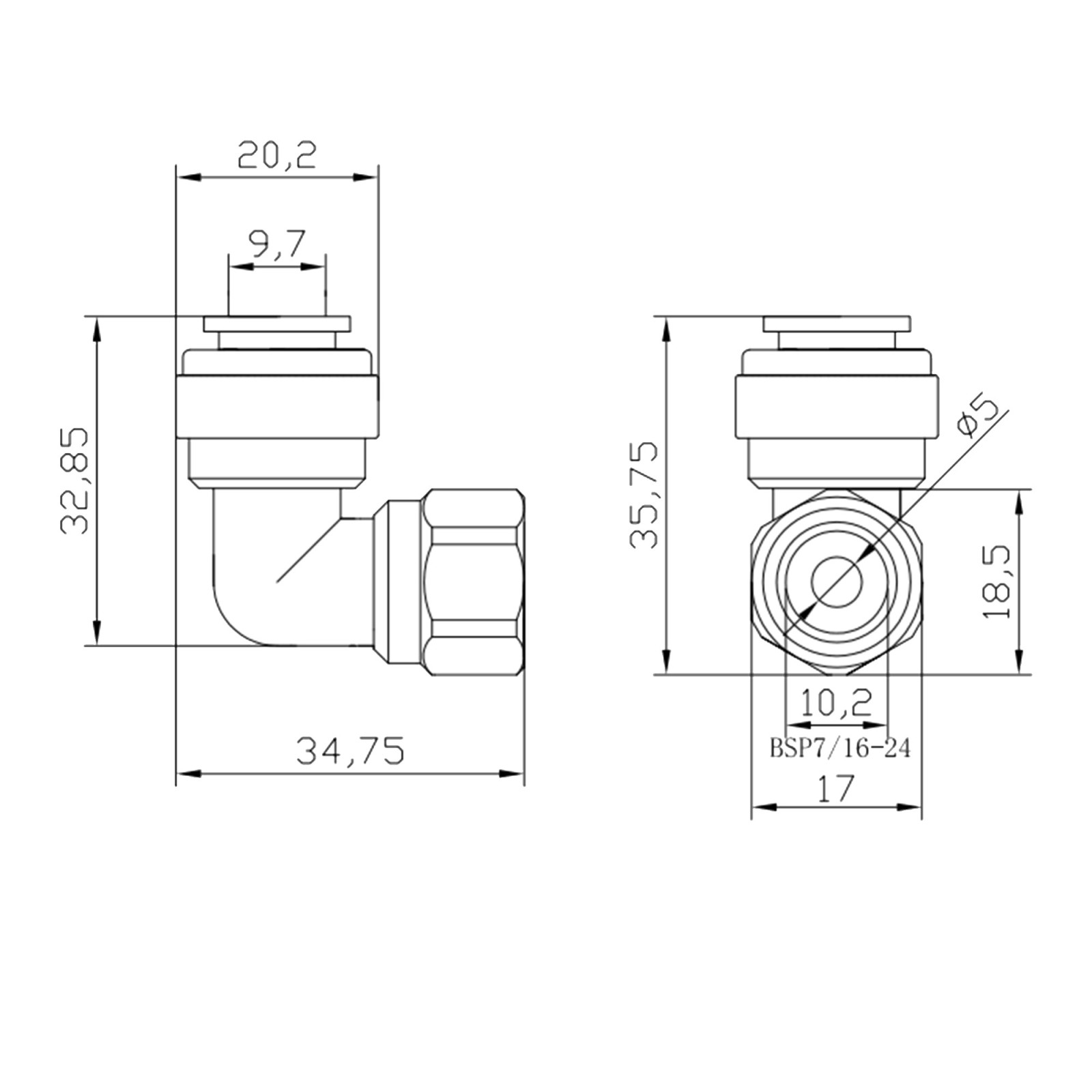L-Steckverbinder Quick&Easy (Winkel 90°)