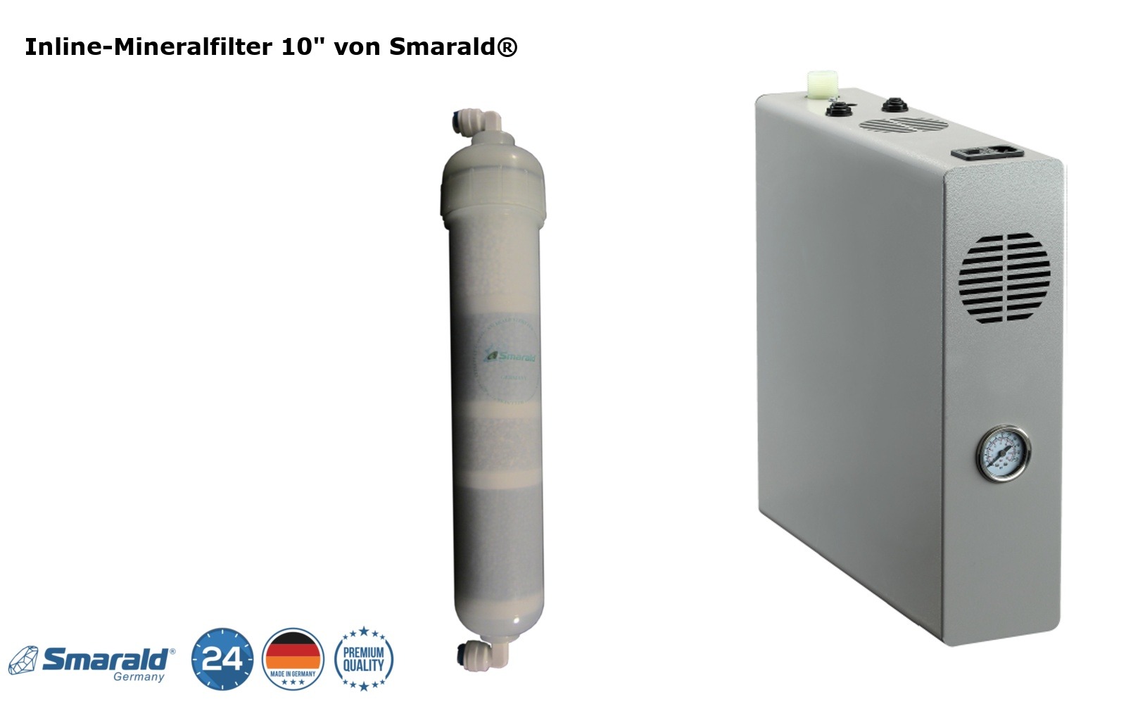 Inline-Mineralfilter 10" für Umkehrosmoseanlagen und Kühlschränke von Smarald®