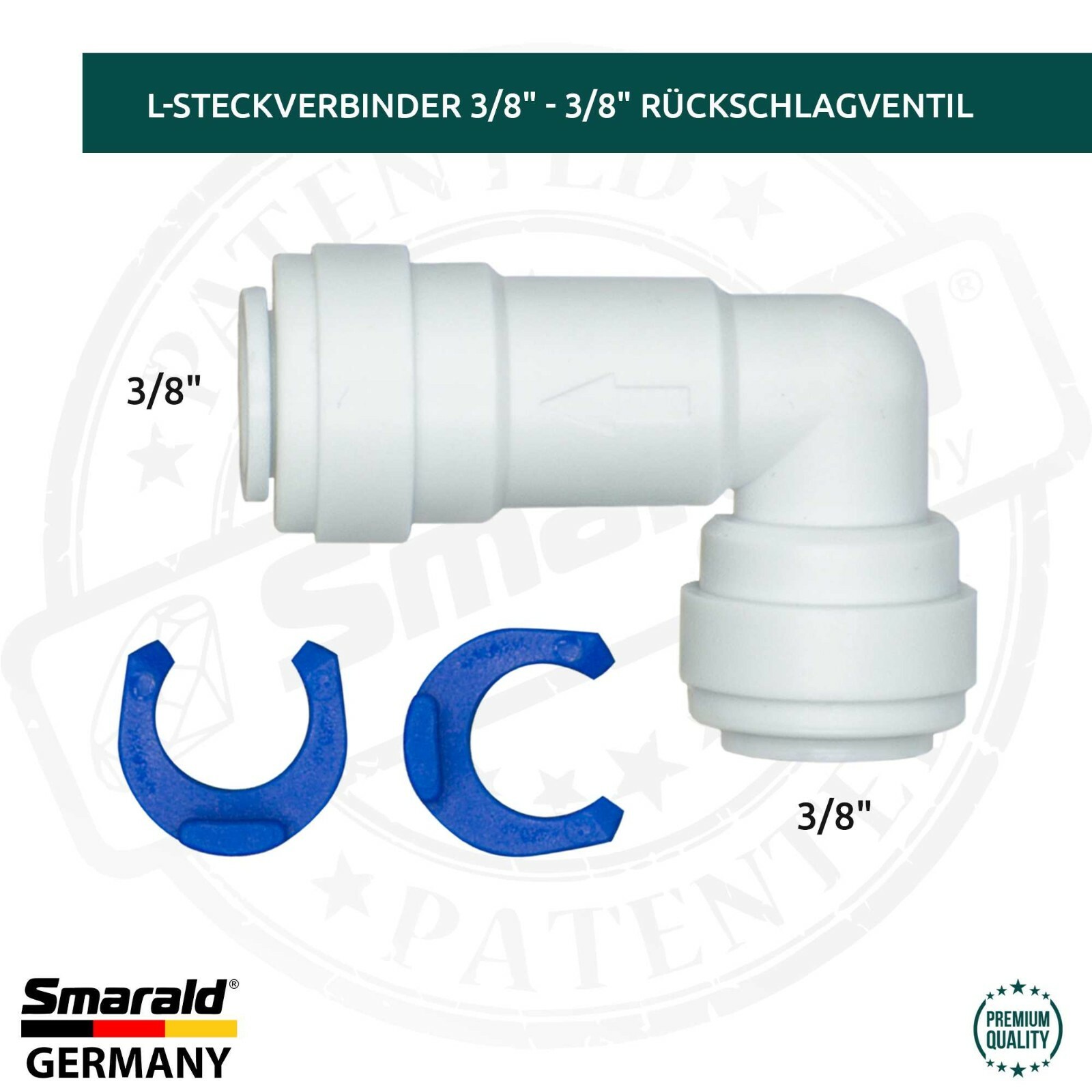 L-Steckverbinder mit Rückschlagventil