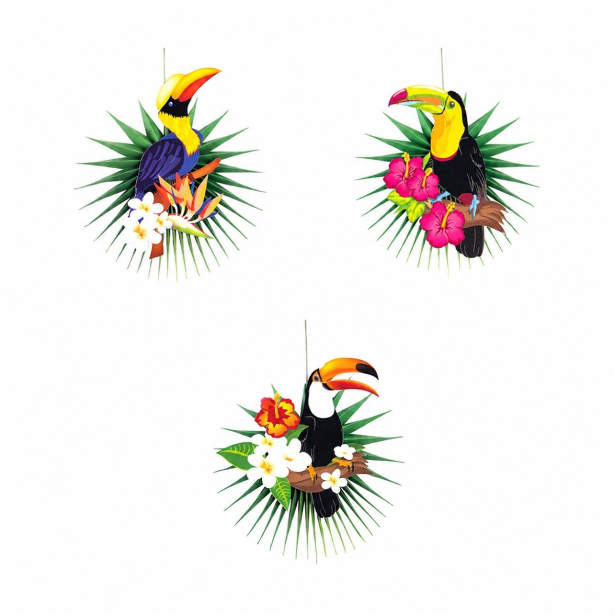 Folienballon XXL Flamingo, Palme oder Tukan