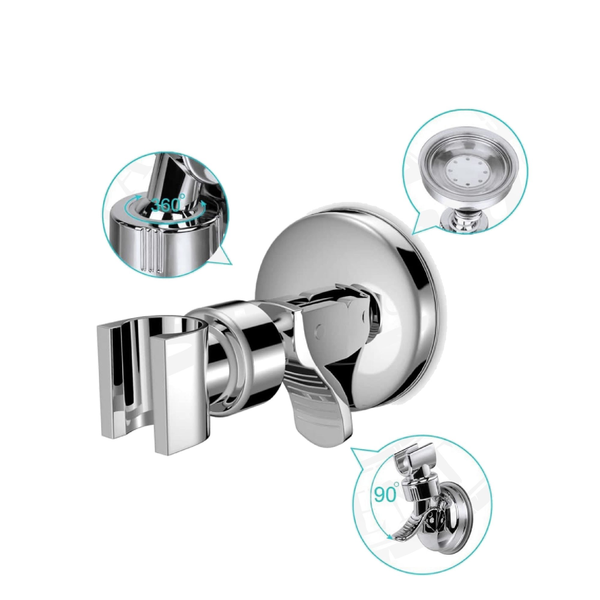 Smarald® Handbrausehalterung mit Saugnapf, 360° drehbar
