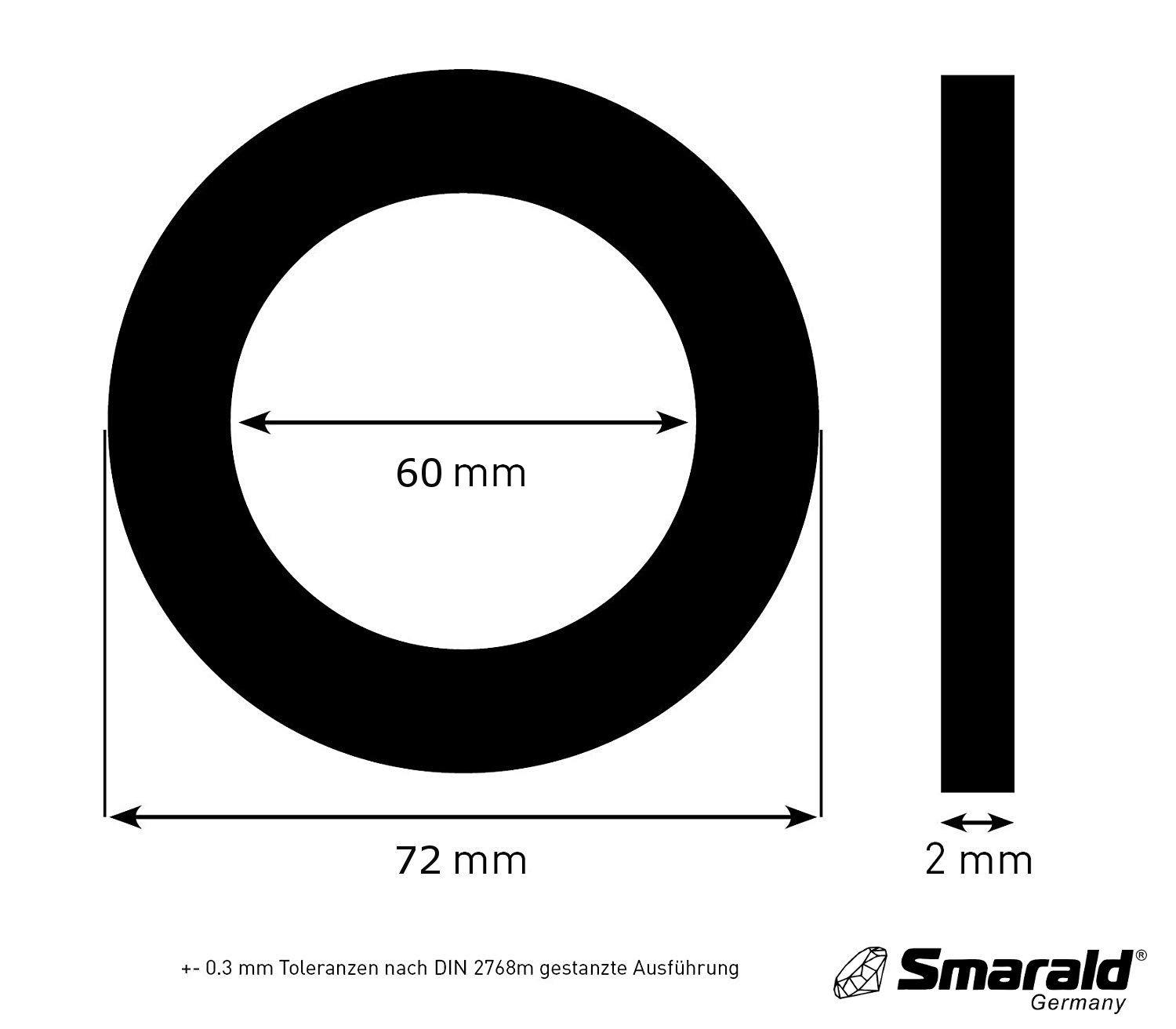 Duschkopfsilikondichtung für Smarald® Wellnessbrause