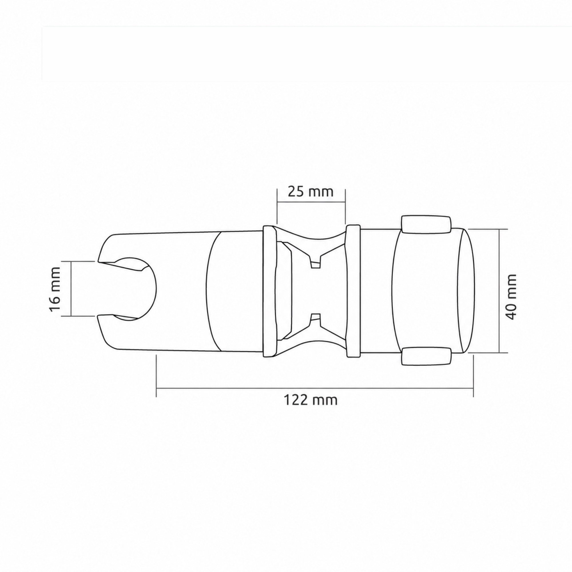 Suport reglabil pentru para de duș cu prindere pe bară (18–25 mm)