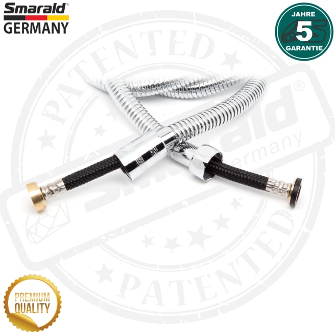 Duschschlauch 2 m. aus Edelstahl gepanzert Premium Qualität 1/2" (DN 15)