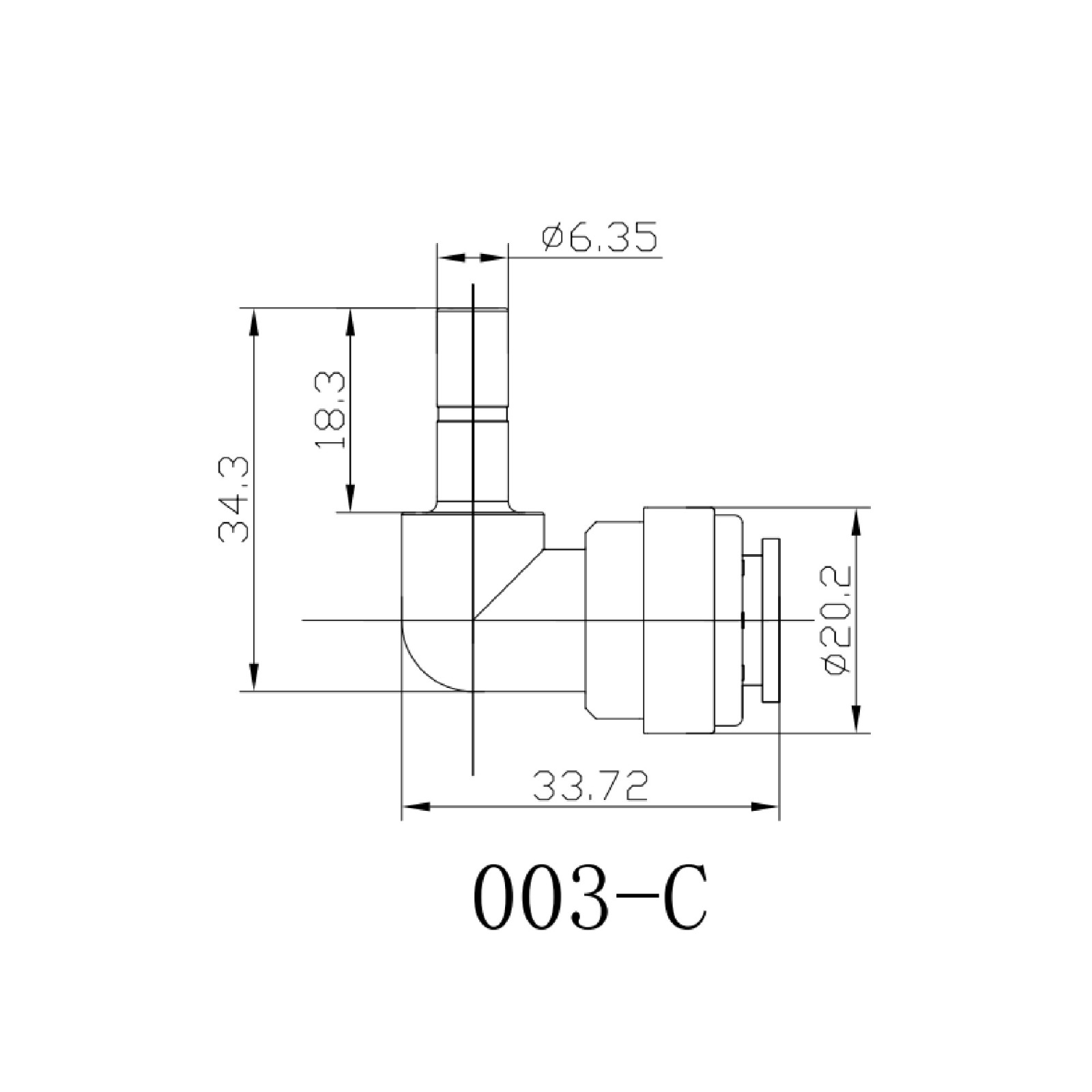 Złącze kątowe L Adapter (Seria 003)