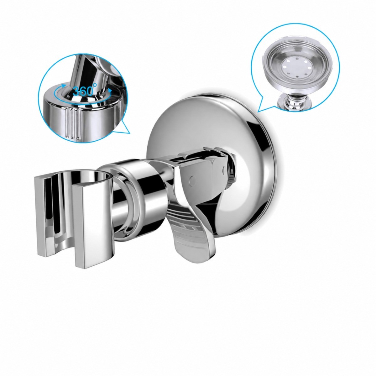 Handbrausehalter mit Saugnapf, 360° drehbar