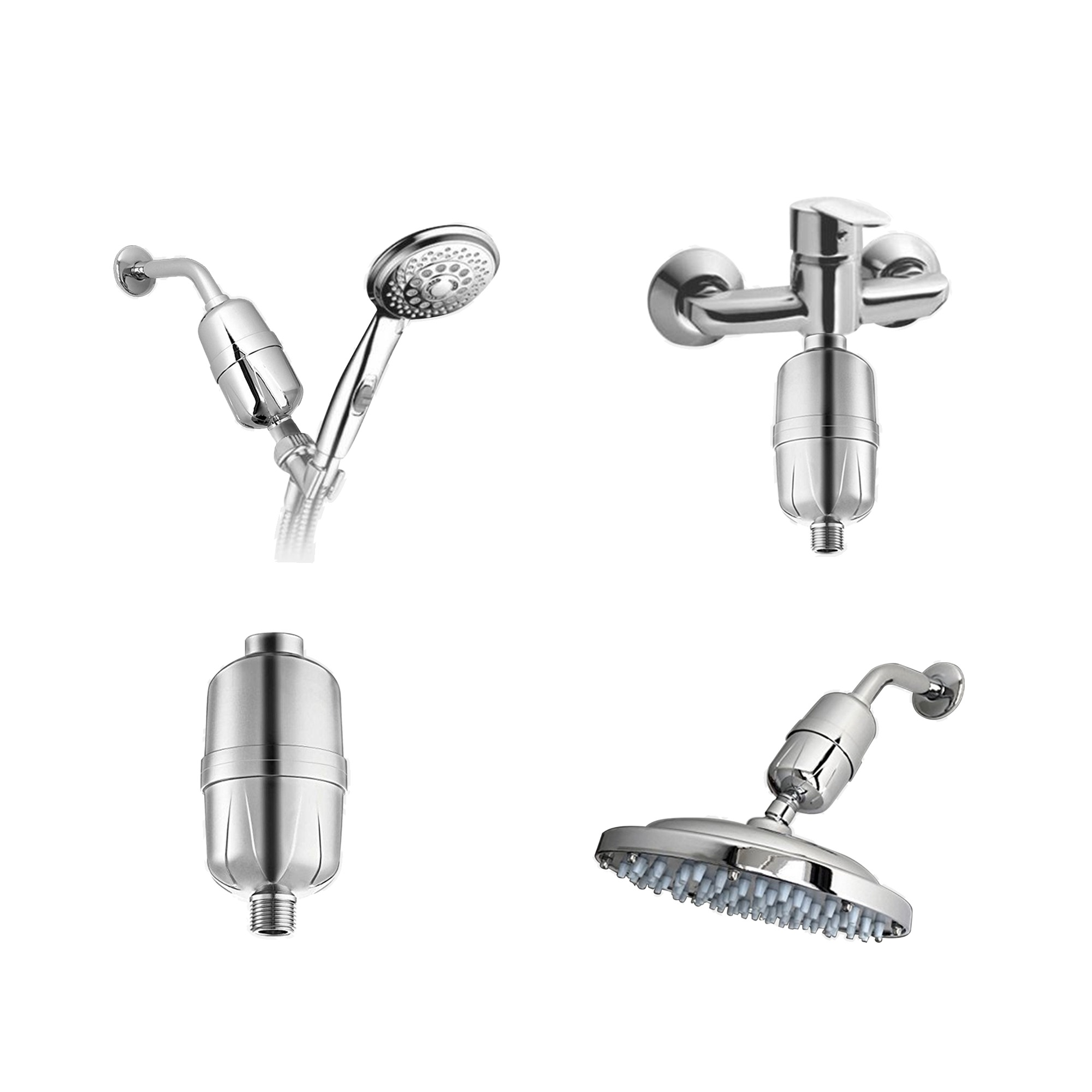 Duschfilter DF-008 – Einsatz an Handbrause, Wandarmatur und Kopfbrause