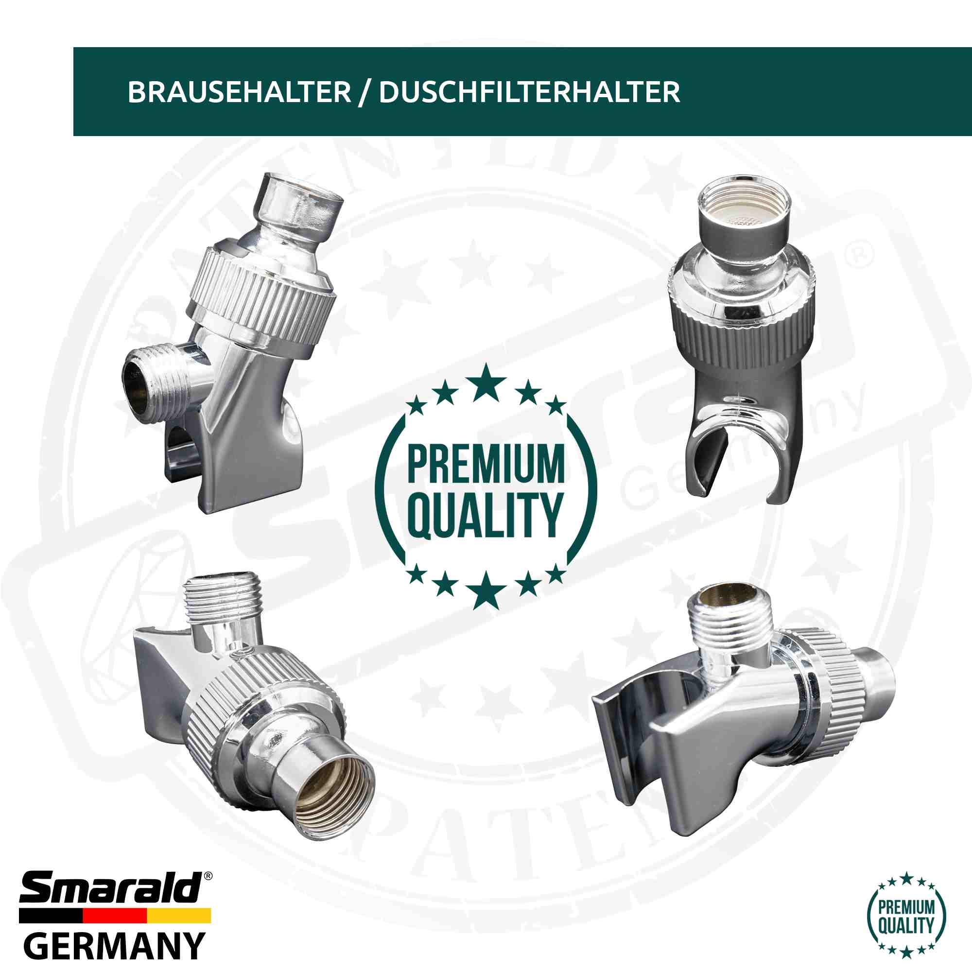 Duschkopfhalterung aktiv mit 2 Wasserleitungen von Smarald®