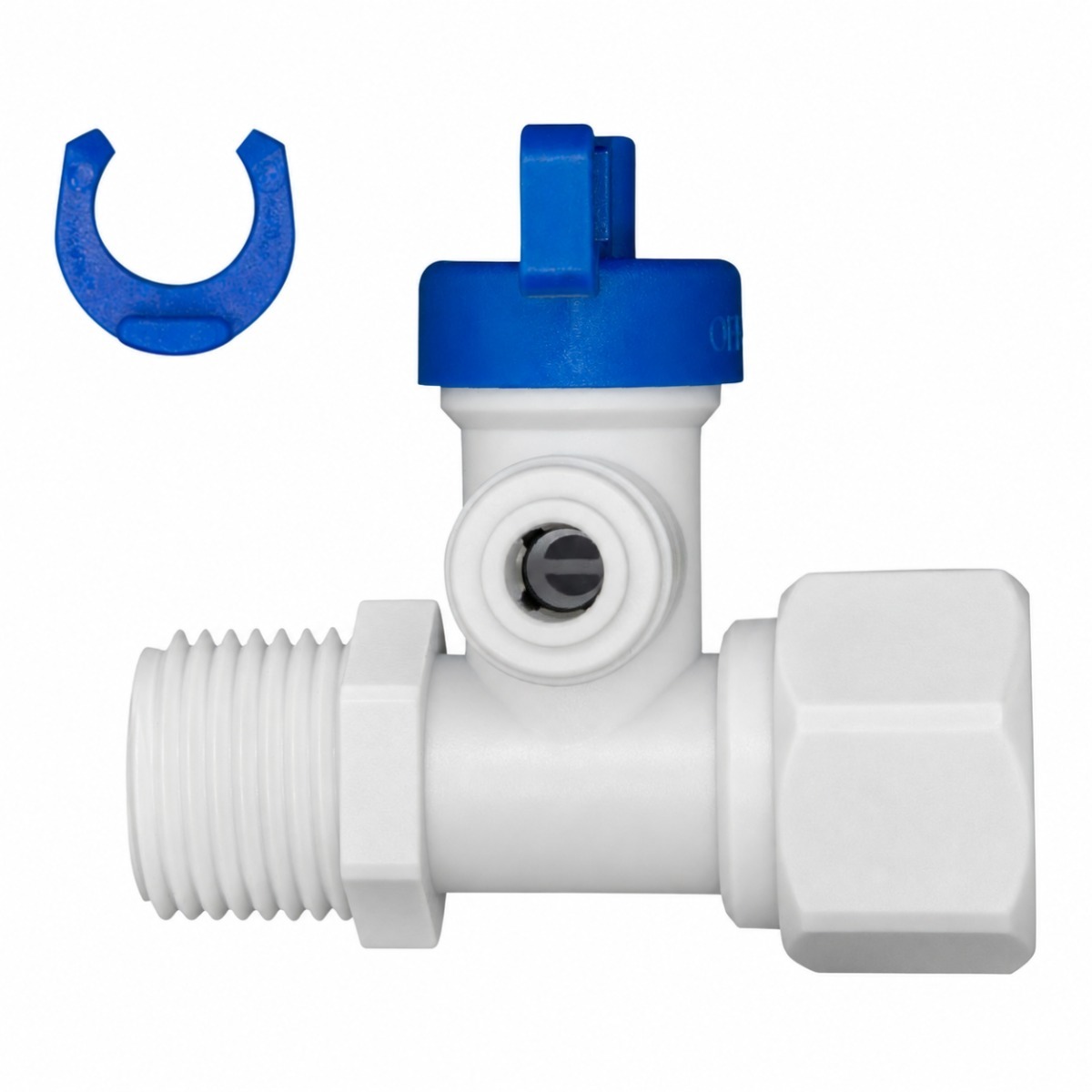 Anschluss-T-Stück 1/2" mit Absperrhahn für Osmoseanlagen