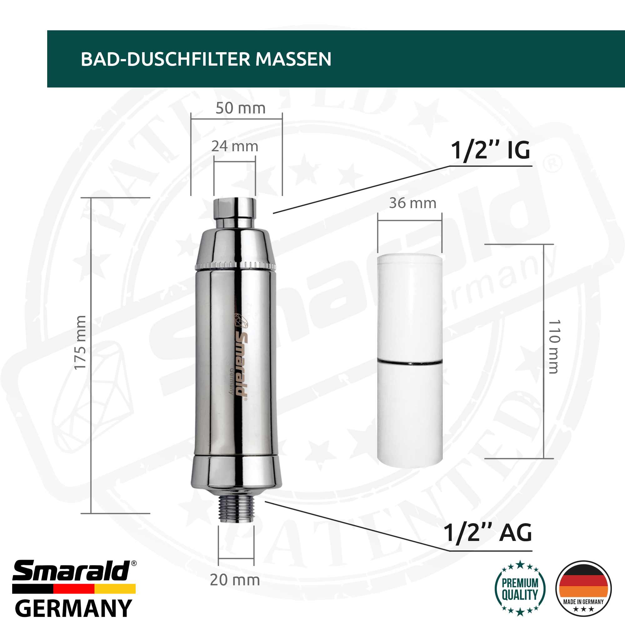 Anti-Kalk Duschfilter DF-003