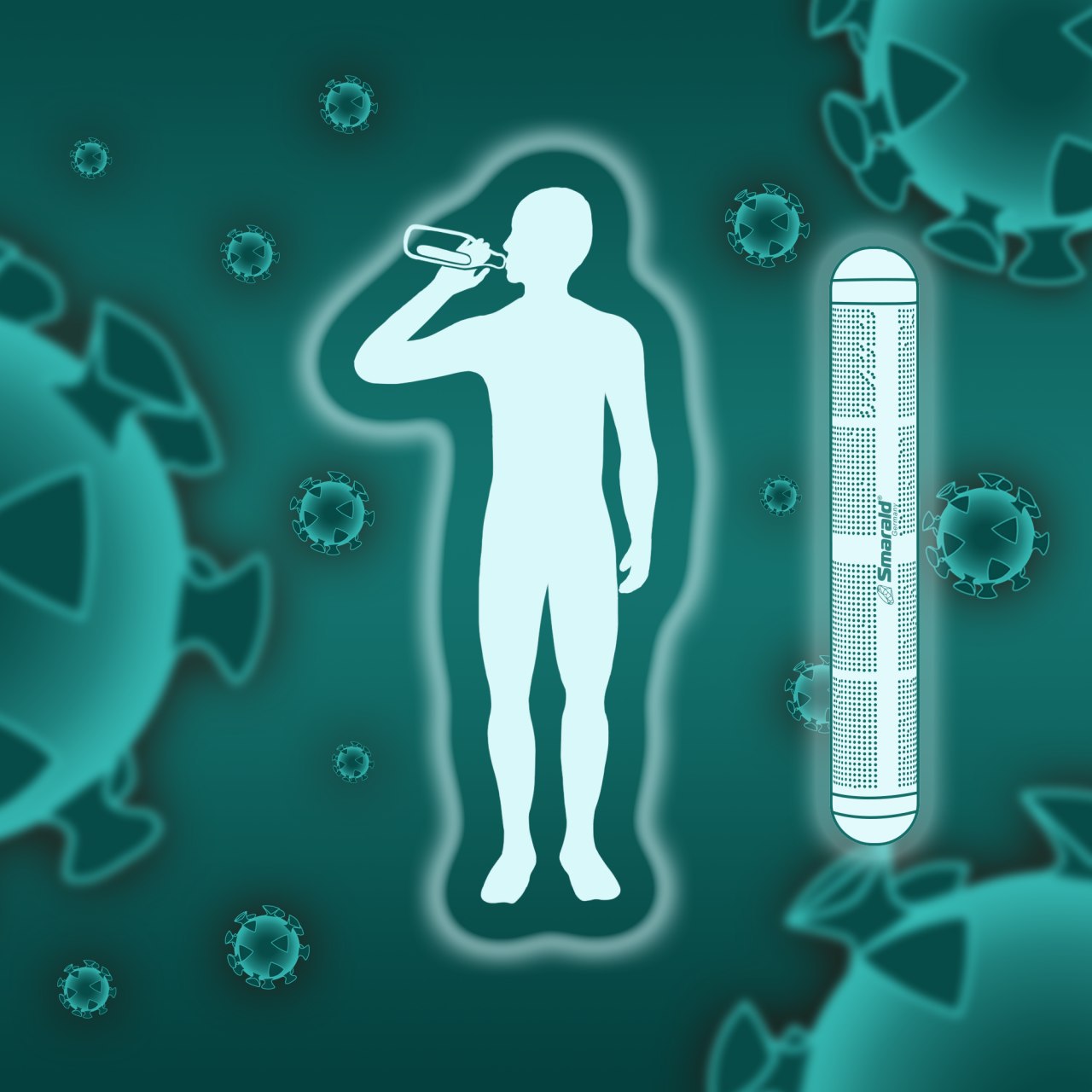 Mineralstick für Trinkwasser aus Edelstahl von Smarald®