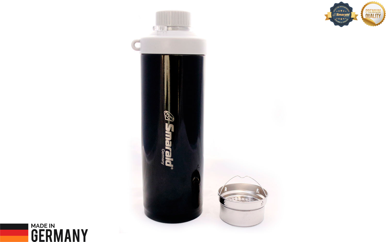 Reise- und Sporttrinkflasche mit Mineralfilter von Smarald®