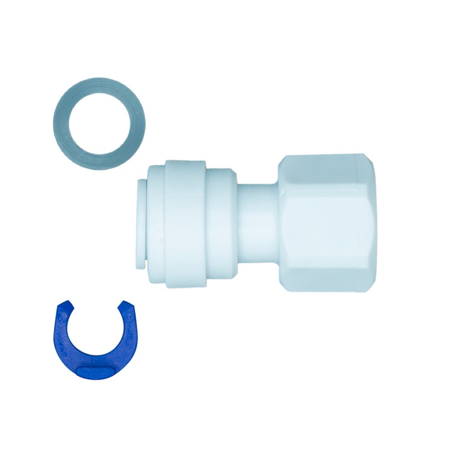 Straight connector with internal thread