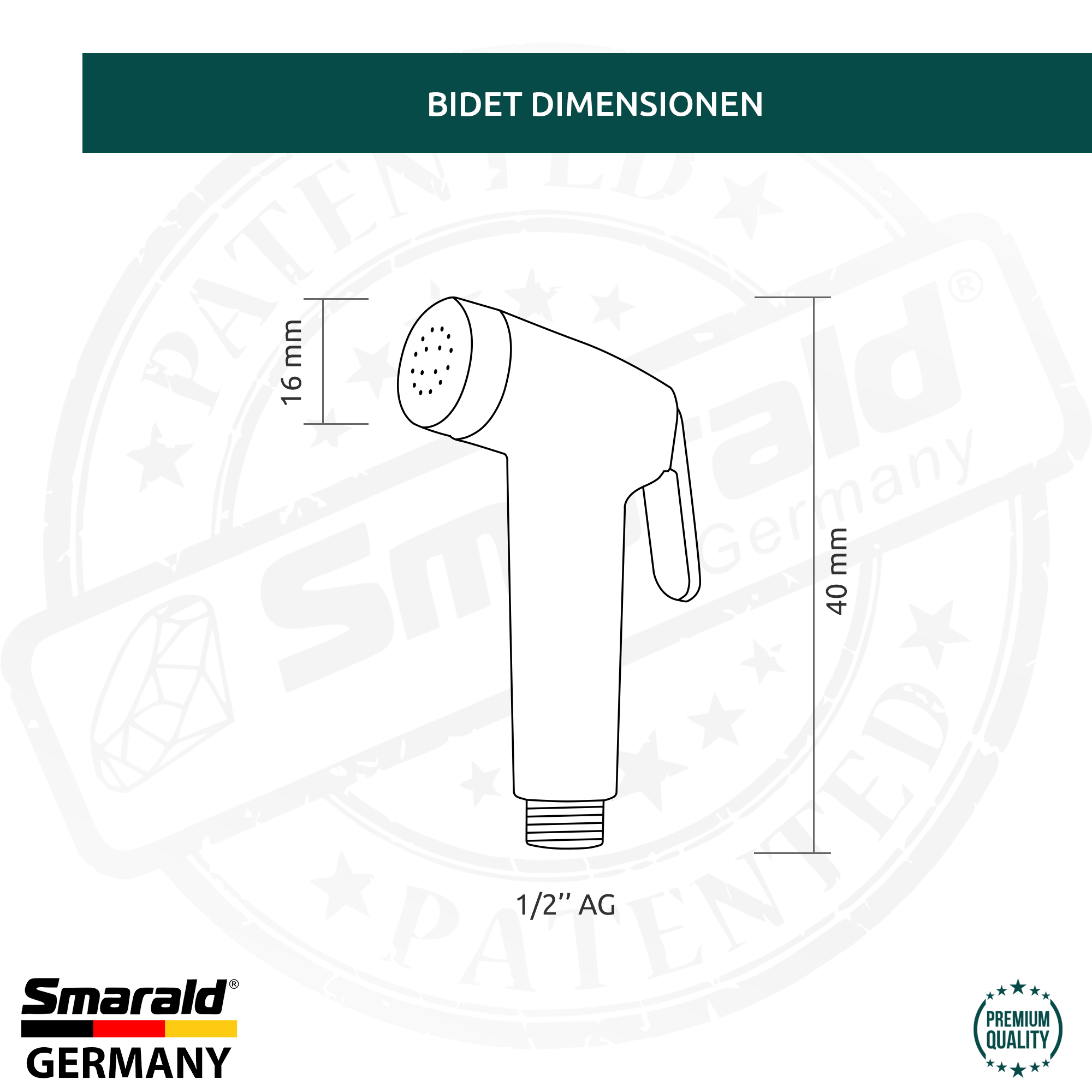 Bidet-Handbrause für WC und Intimhygiene