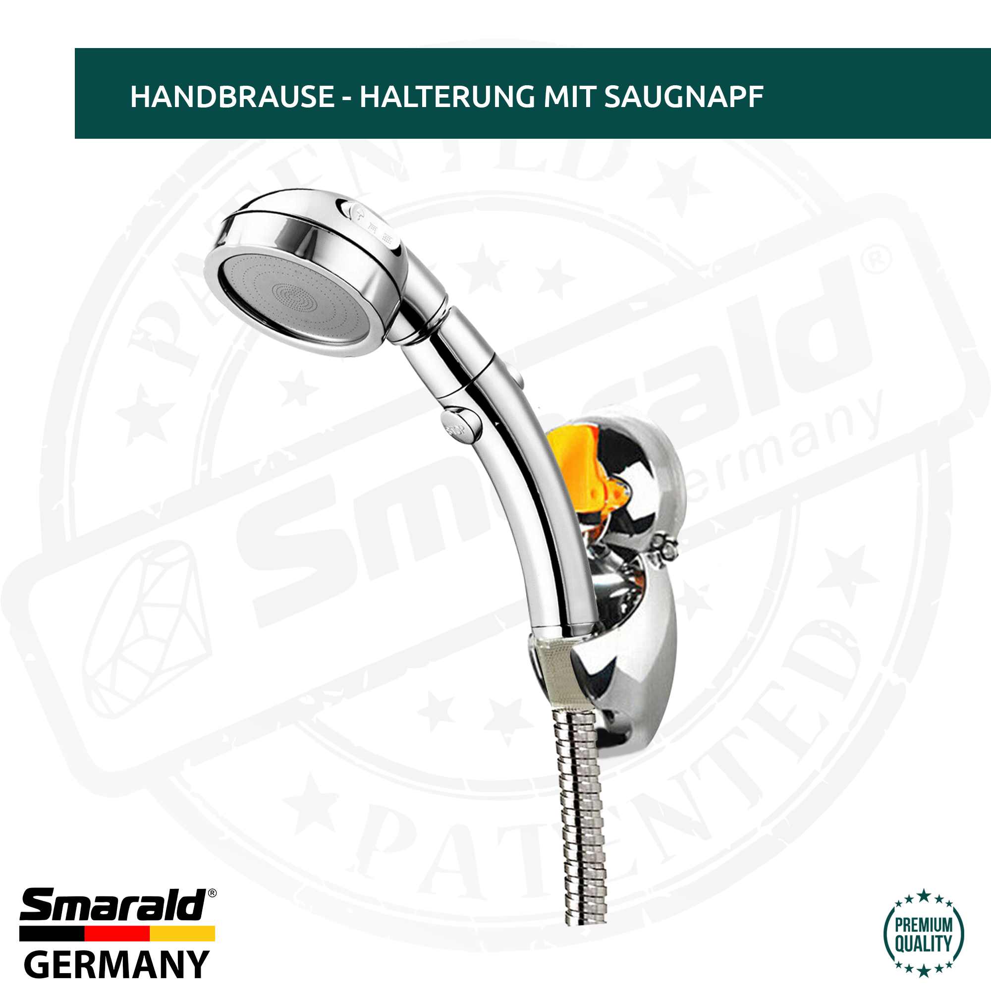 Duschkopf Halterung verstellbar Handbrausehalterung mit Saugnapf für die Wand