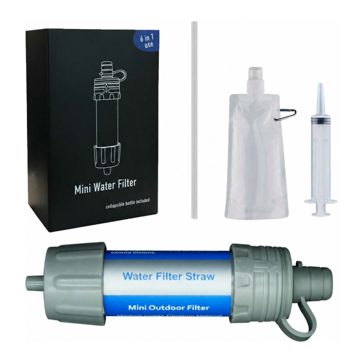 Outdoor-Wasserfilter mit 0,1 µm Hohlfasermembran