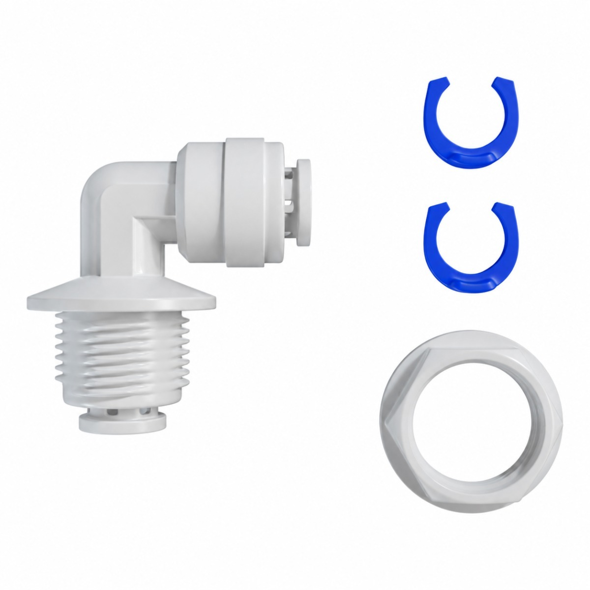 1/4 Zoll Winkelanschluss mit Gewinde – Schlauchverbinder für Osmoseanlage & Wasserfilter