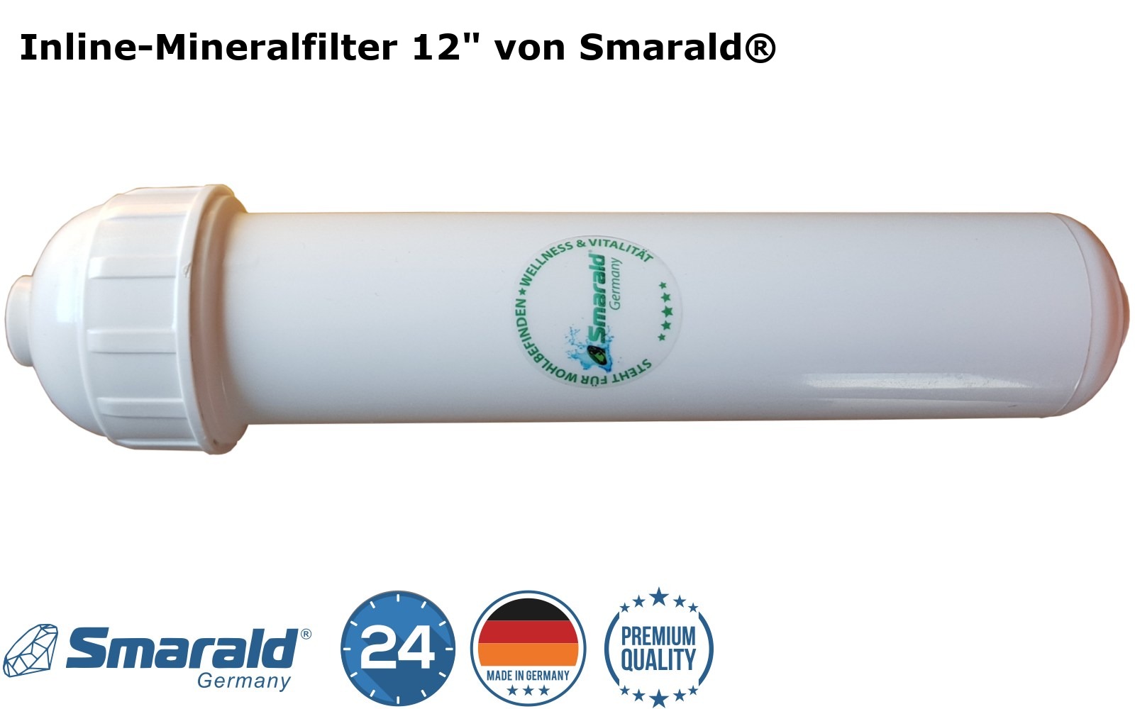 Inline-Mineralfilter 12" für Umkehrosmoseanlagen und Kühlschränke von Smarald®