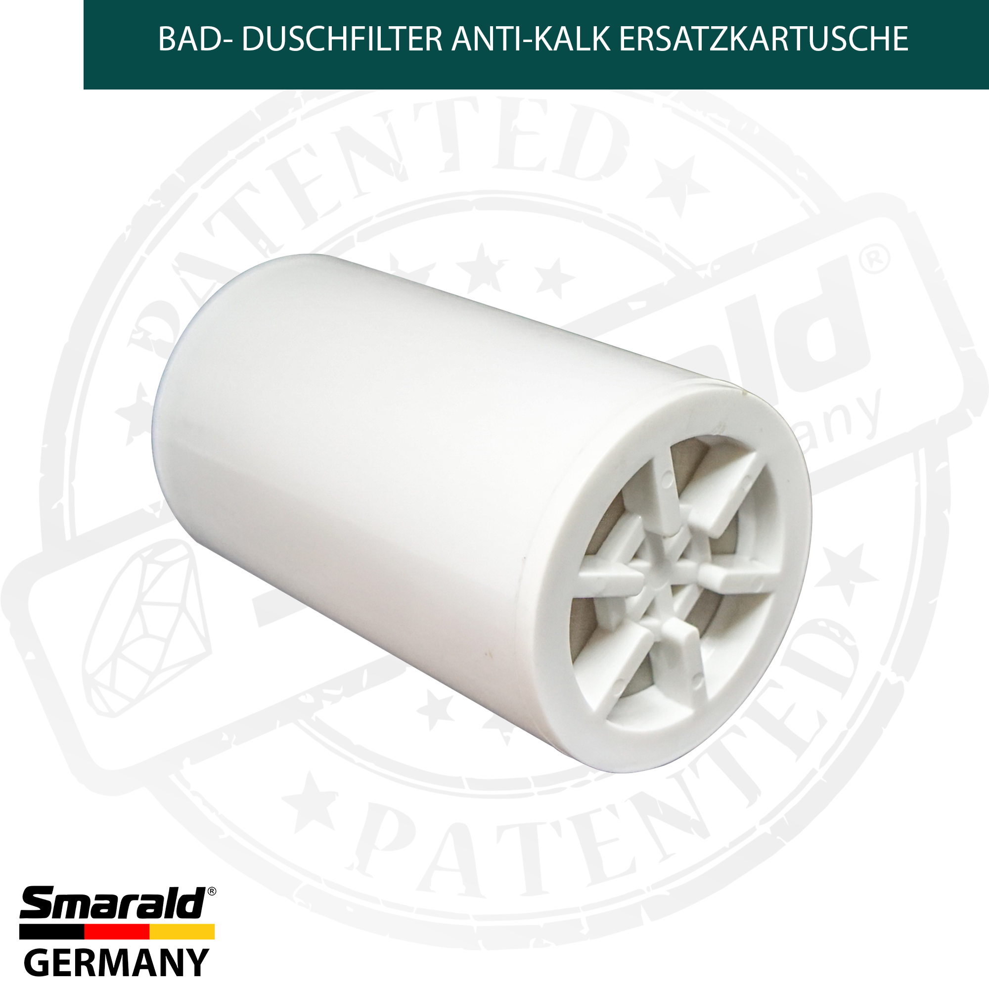 Anti-Kalk Ersatzkartusche für Smarald® Duschfilter DF-007