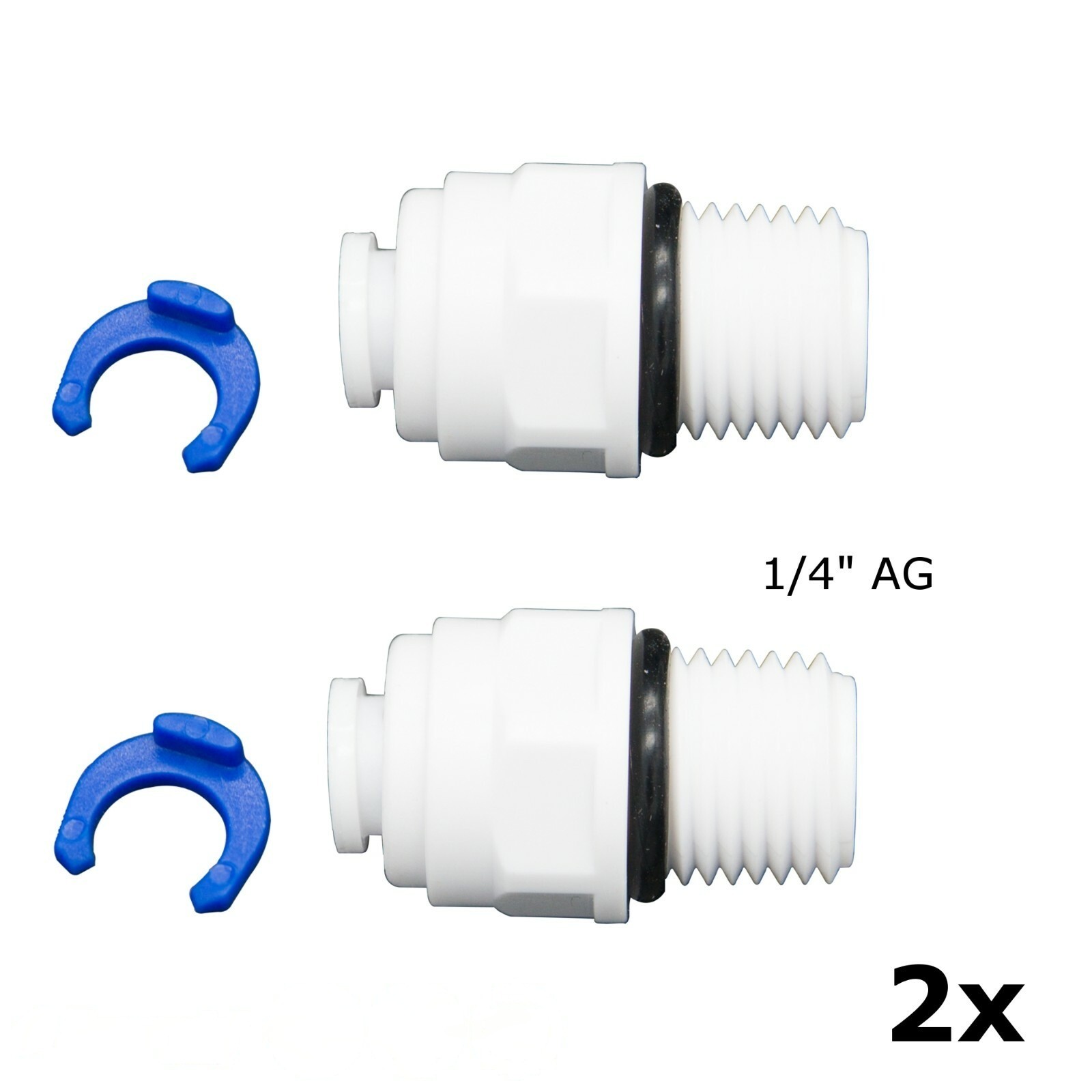 Dişli bağlantı parçaları 1/4" AG × Quick&Easy 6,5 mm – 2'li set