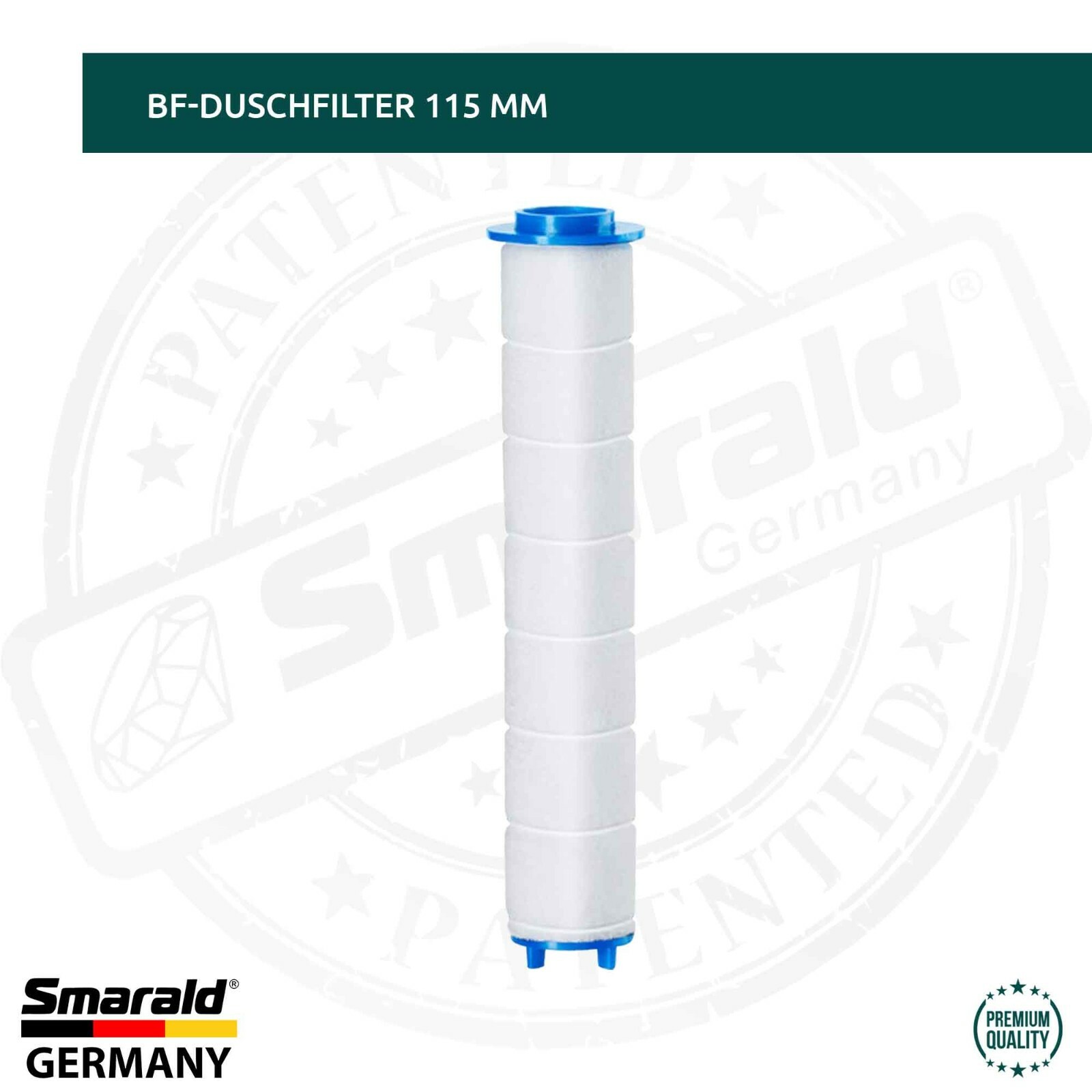 Filterbrause mit 2-Stufen-Filter und Edelstahl-Duschplatte