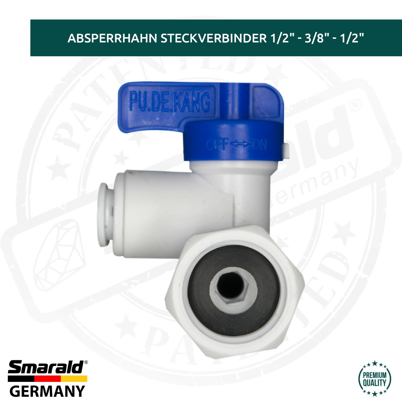 Anschluss-T-Stück 1/2" mit Absperrhahn für Osmoseanlagen