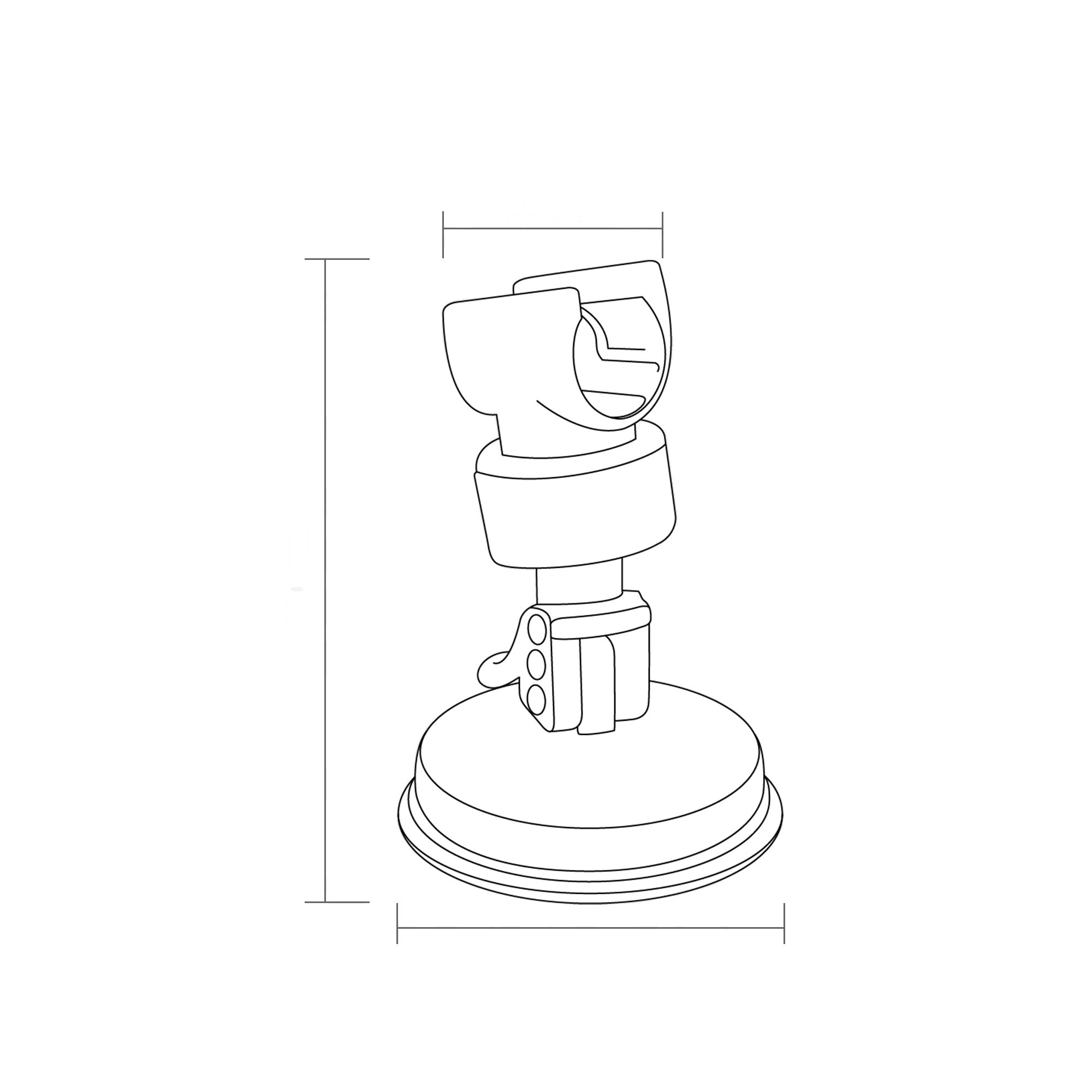 Smarald® Handbrausehalterung mit Saugnapf, 360° drehbar