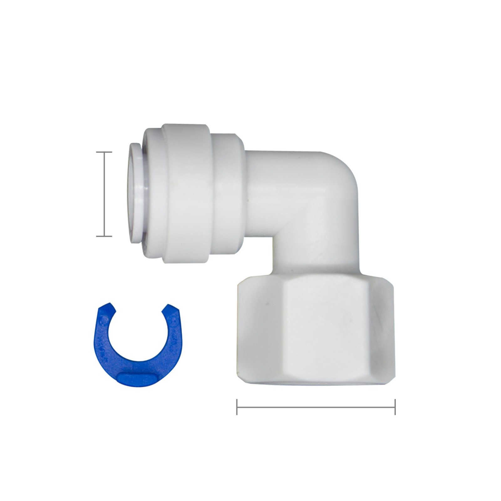 Smarald® L-Steckverbinder 90° 3/8" Schlauch × 3/8" IG (CP-018-F)