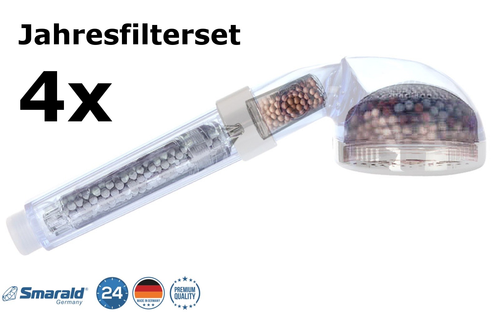 Jahresset: 4 Ersatzfiltersets für Smarald® Wellnessbrause