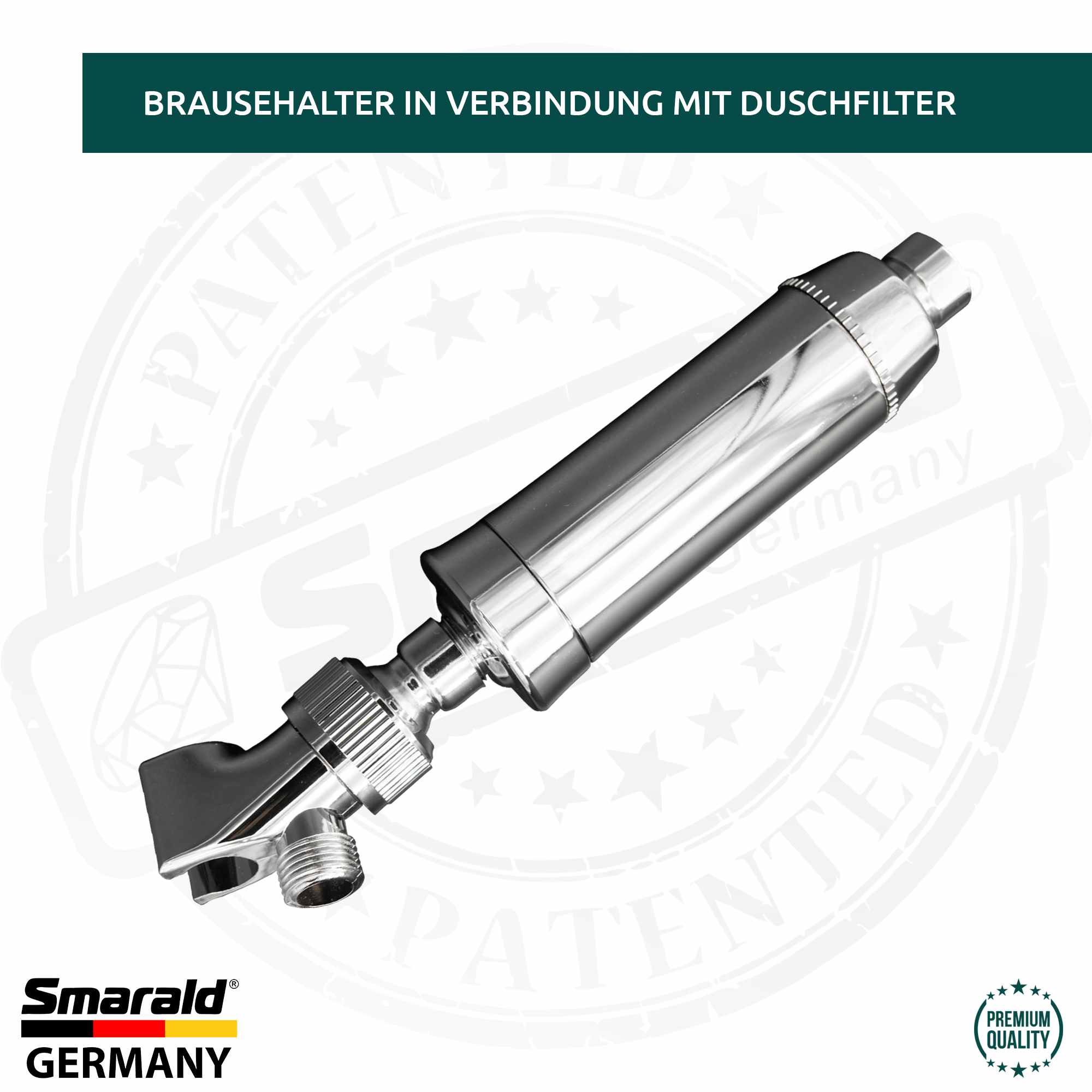 Duschkopfhalterung aktiv mit 2 Wasserleitungen von Smarald®