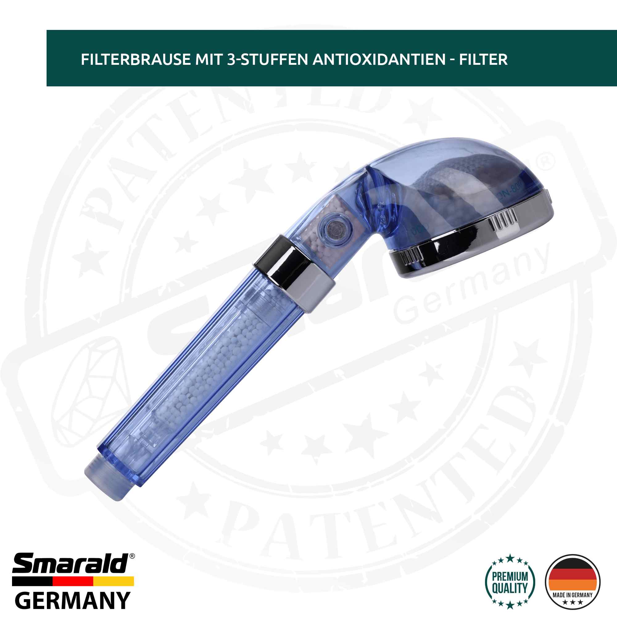 Smarald® Wellnessbrause mit 3-stufigem Mineralfilter