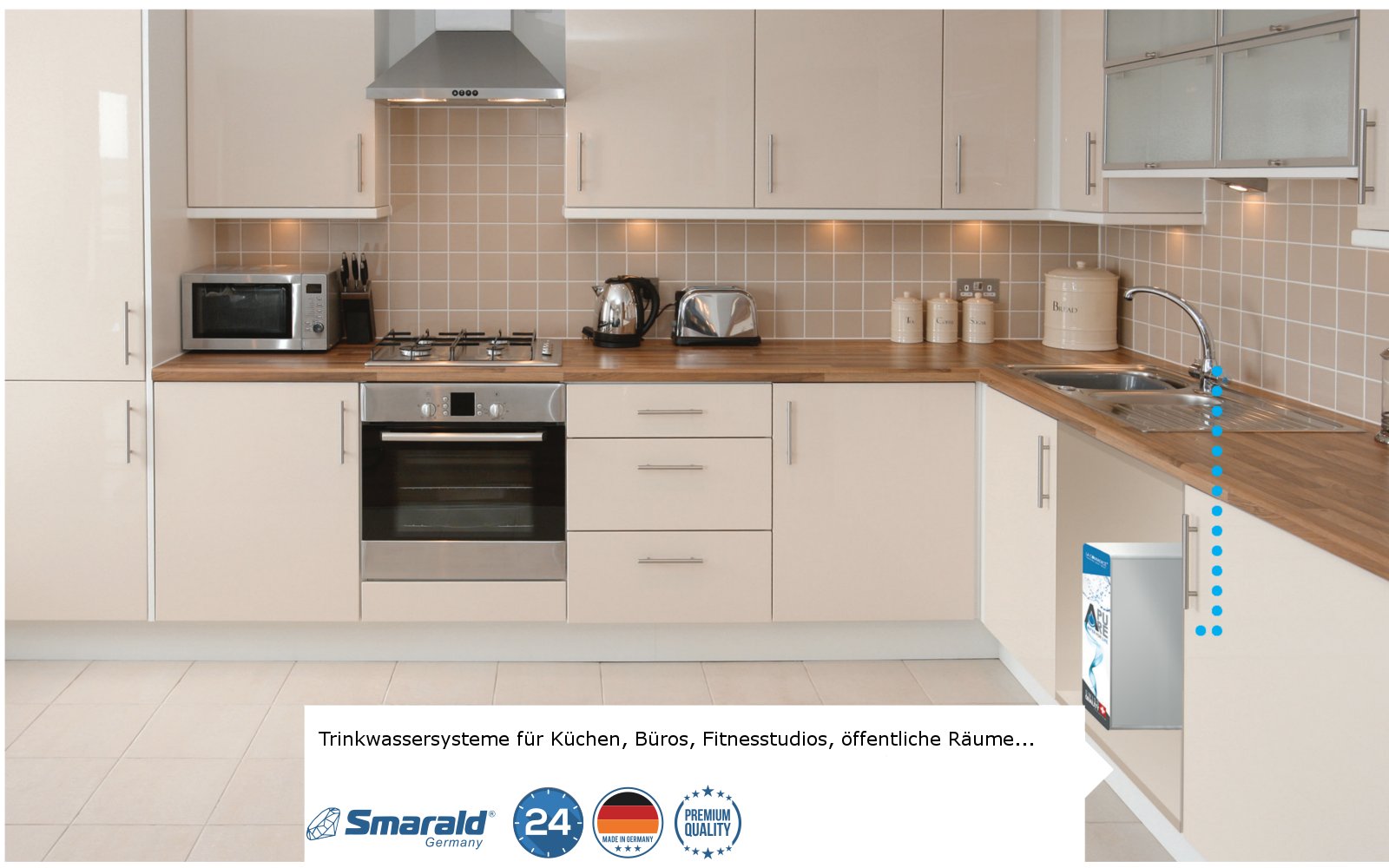3-Stufen Trinkwasserfilteranlage (Ultrafiltration) von Smarald® für Zuhause und Gewerbe