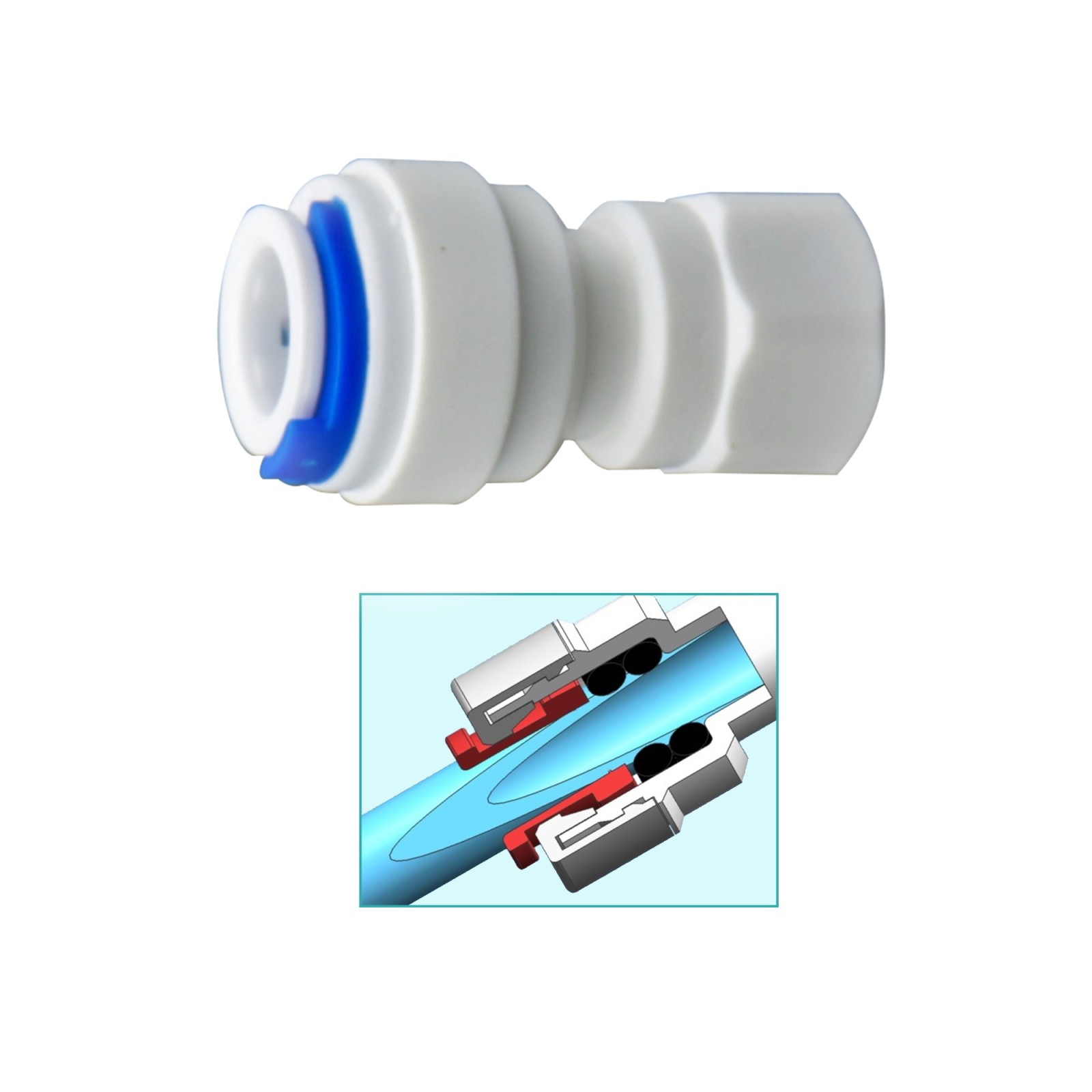Prosty złączek z gwintem wewnętrznym