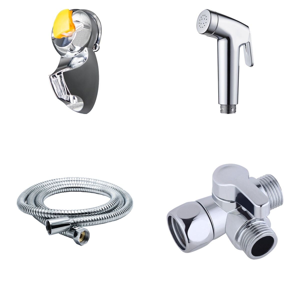 Bidet-Handbrause mit Hebel, Halter & Schlauch – Set