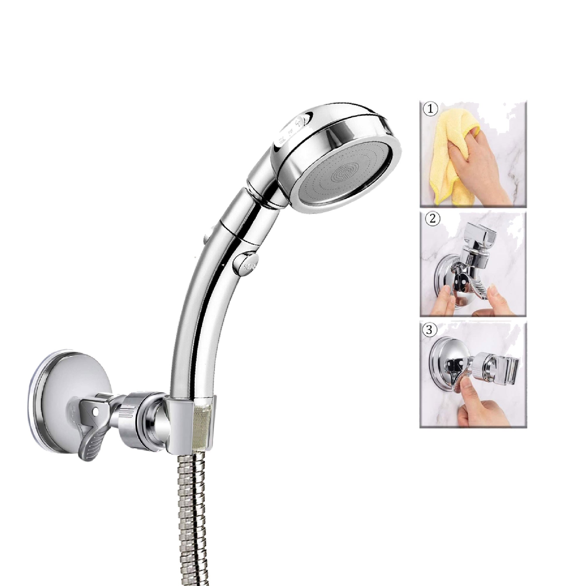 Smarald® Handbrausehalterung mit Saugnapf, 360° drehbar