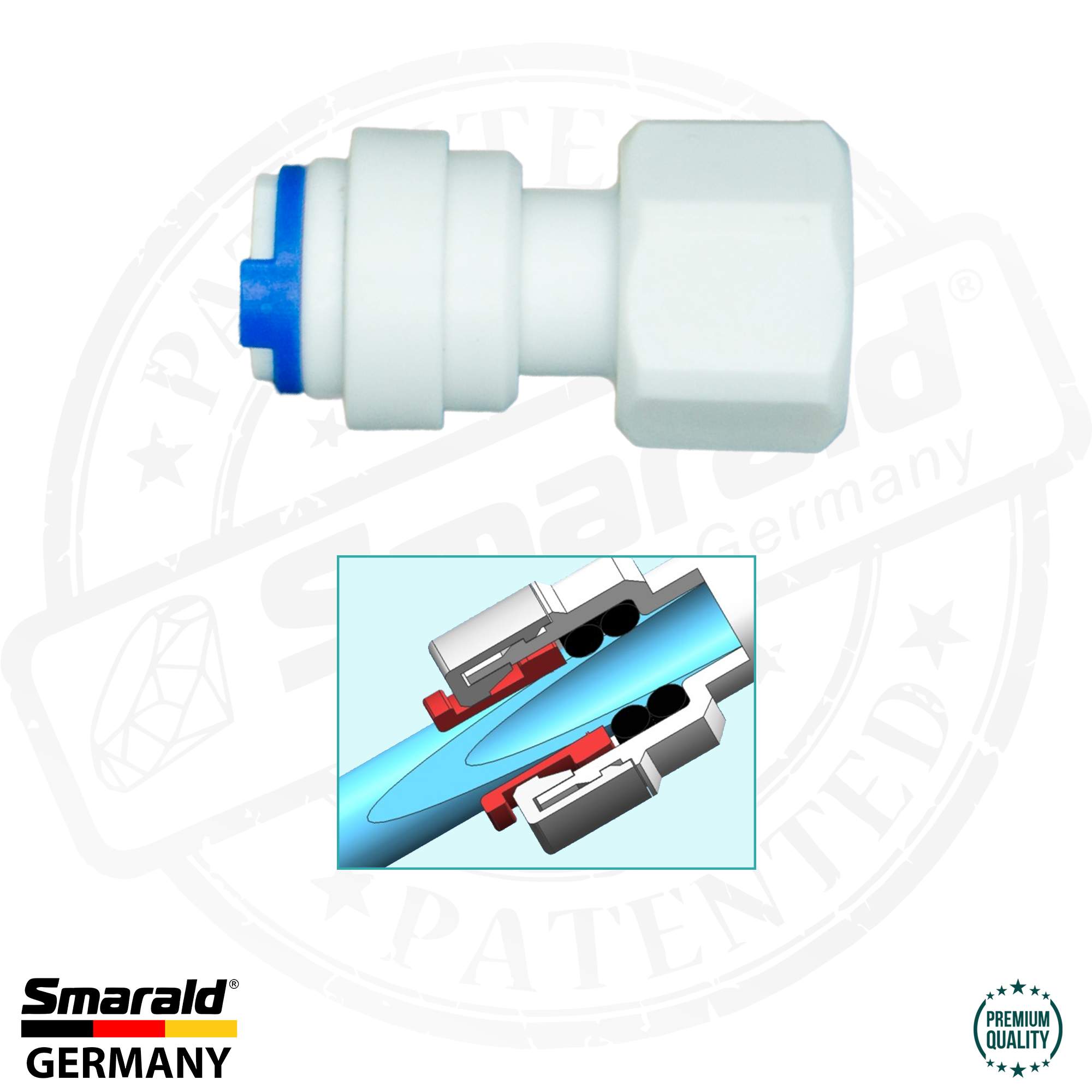 Conector recto con rosca interior